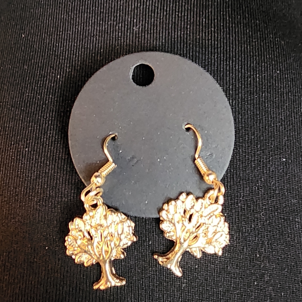 Gold Plated Tree Earrings